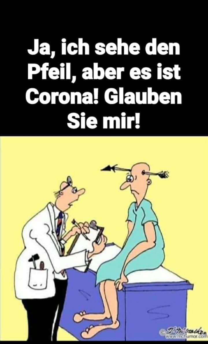 Ja, ich sehe den Pfeil, aber es ist Corona